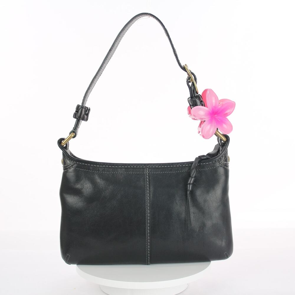 Coach Bleecker Black Leather Shoulder Bag Purse Silver Hardware 11415